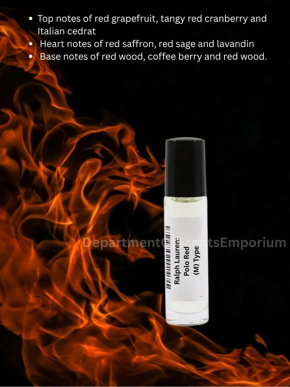 Polo Red (M) Type 1/3 Glass Roll-On Bottle